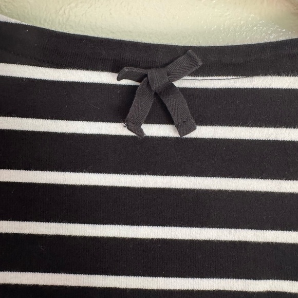 Broome Street Kate Spade Women’s S Black White Striped Ruffle Sleeve Top - Picture 7 of 10